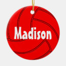 Search for volleyball christmas tree decorations Red