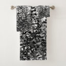 Search for black and white designs bath towels Abstract