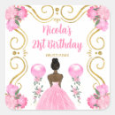 Search for pink princess birthday party stickers Floral