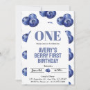 Search for blueberry birthday invitations Modern