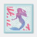 Search for mermaid magnets Watercolor