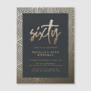 Search for stylish 60th birthday invitations Modern