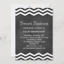 Search for chevron sweet 16 invitations Modern