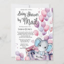 Search for balloons baby boy shower invitations Elephant