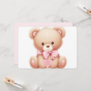 Search for bear baby girl shower invitations Modern