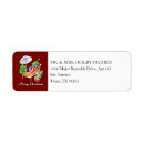 Search for deep red return address labels Merry christmas