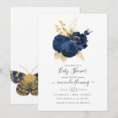 Search for navy blue gold baby shower invitations Floral