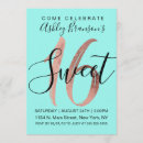 Search for aqua sweet 16 invitations Elegant