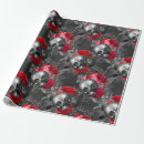 Search for skull wrapping paper Black