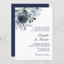 Search for navy blue watercolor wedding invitations Dusty