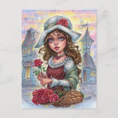 Search for flower girl basket postcards Watercolor