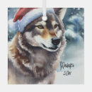Search for wolves christmas tree decorations Watercolor