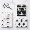 Search for neutral christmas wrapping paper Black and white