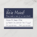 Search for change of address business cards New home
