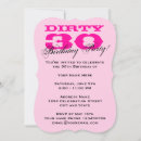 Search for womens 30th birthday invitations Dirty thirty