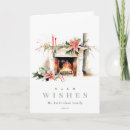 Search for fireplace christmas cards Watercolor