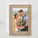 Search for kraft wedding thank you cards Love and thanks