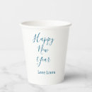 Search for happy new year paper cups Calligraphy typography elegant