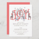 Search for animals christmas invitations Whimsical