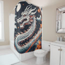 Search for dragon shower curtains Mythical