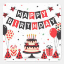 Search for ladybug birthday party stickers Black