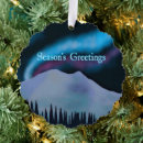 Search for northern lights christmas tree decorations Mountains