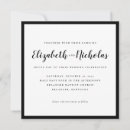 Search for modern simple black and white wedding invitations Stylish