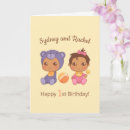 Search for girl twins birthday cards Cute