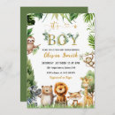 Search for baby safari invitations Rustic green plants nature