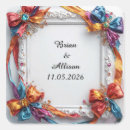 Search for floral design wedding stickers Gold