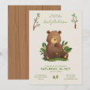Search for woodland creatures baby shower invitations Bear