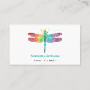Search for dragonfly business cards Watercolor