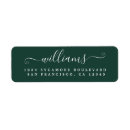 Search for dark green return address labels Modern typography