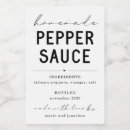 Search for pepper sauce labels Ingredients