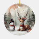 Search for vintage deer christmas tree decorations Snowman