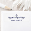 Search for modern anchor return address labels Navy blue