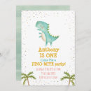 Search for prehistoric birthday invitations Blue