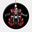 Search for biker christmas tree decorations Santa