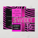 Search for hot pink zebra invitations Girls