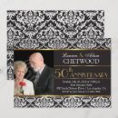 Search for 50th wedding invitations Black and white
