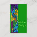 Search for peacock business cards Exotic