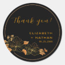 Search for gold floral wedding stickers Black and gold