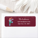 Search for dog snow return address labels Watercolor