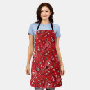 Search for paisley pattern aprons Red