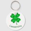 Search for irish names key rings Four leaf clover