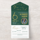 Search for gold and green birthday invitations Elegant