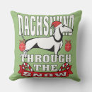 Search for dachshund christmas cushions Dachshund through the snow