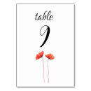 Search for red poppies table cards Summer