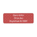 Search for square return address labels Red