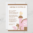 Search for barn animals birthday invitations Pink